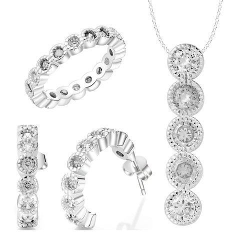 Silver Jewelry Set LST428