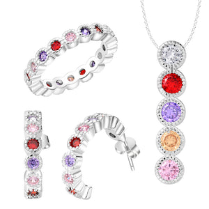 Silver Jewelry Set LST429