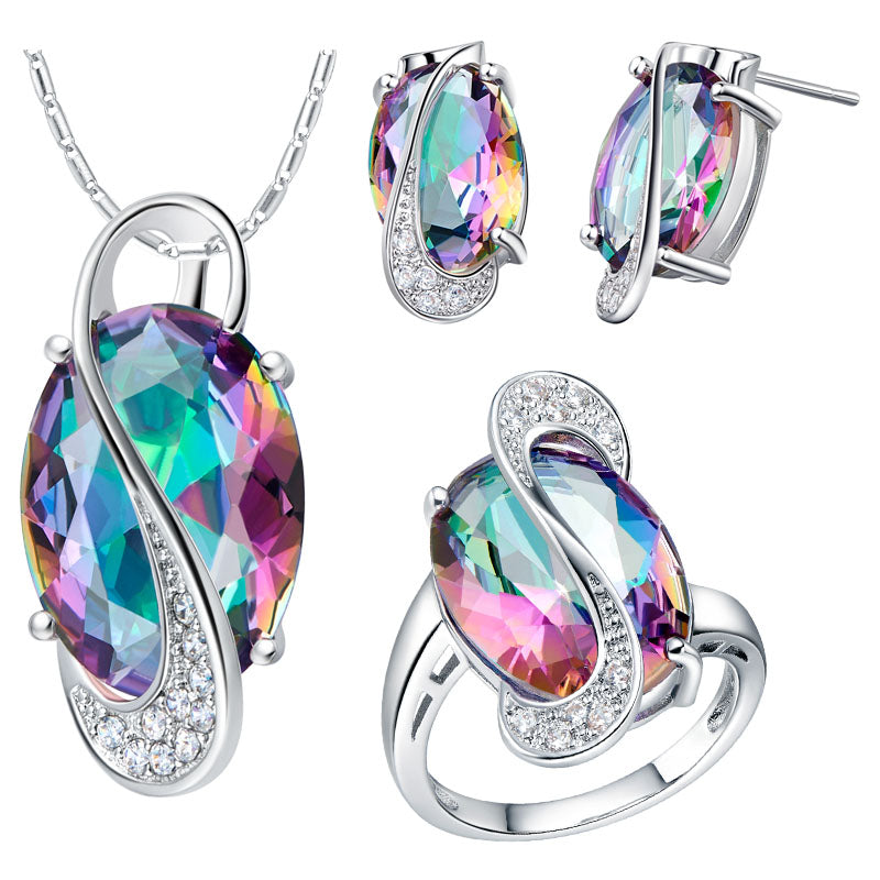 White Gold Plated Jewelry Set LST472