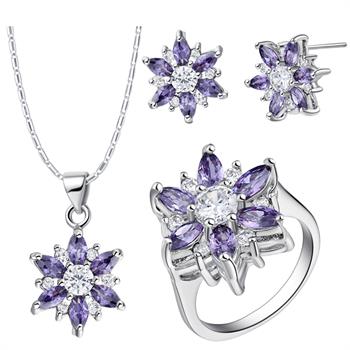 White Gold Jewelry Set LST510