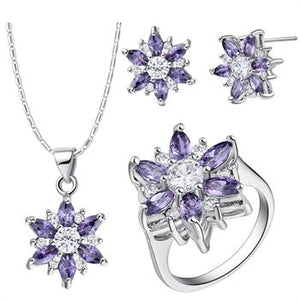 White Gold Jewelry Set LST510