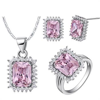 White Gold Jewelry Set LST522