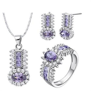 White Gold Plated Jewelry Set LST556