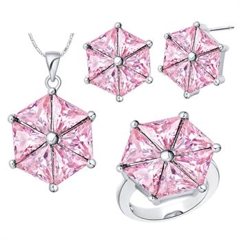 White Gold Plated Jewelry Set LST577