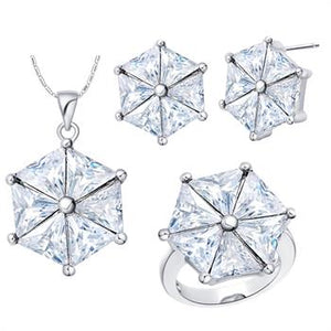 White Gold Plated Jewelry Set LST578