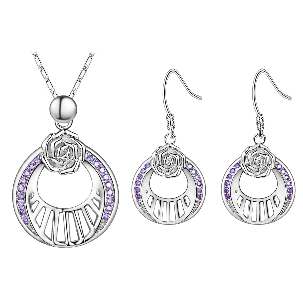 White Gold Jewelry Set LST584