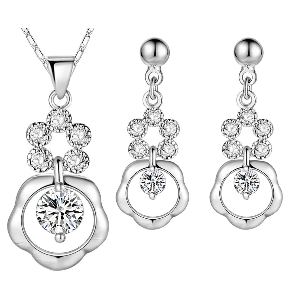 White Gold Jewelry Set LST628