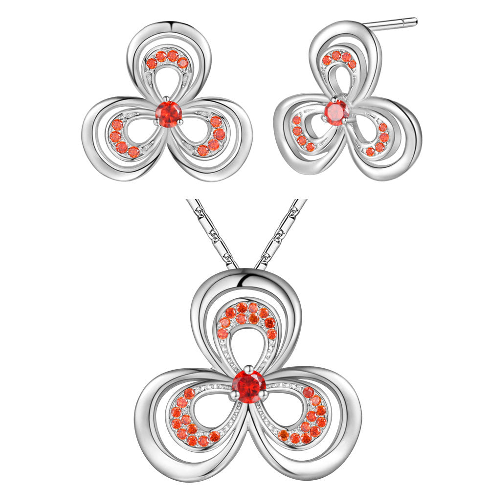 White Gold Plated Jewelry Set LST694