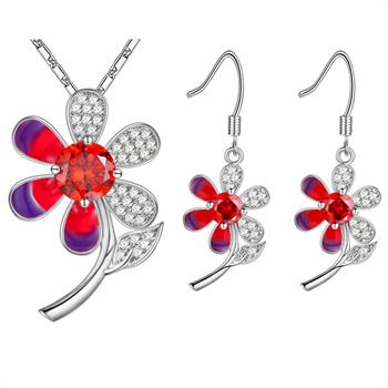 White Gold Plated Jewelry Set LST695