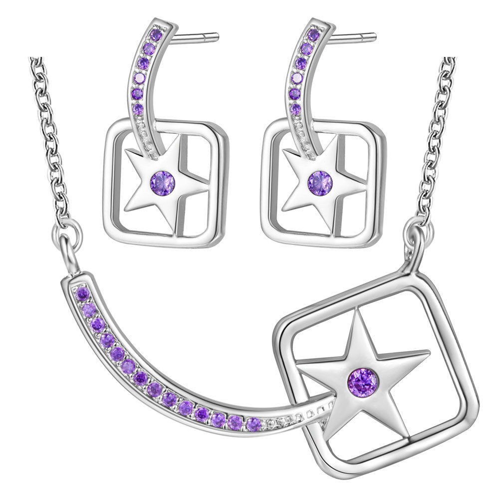 White Gold Plated Jewelry Set LST700
