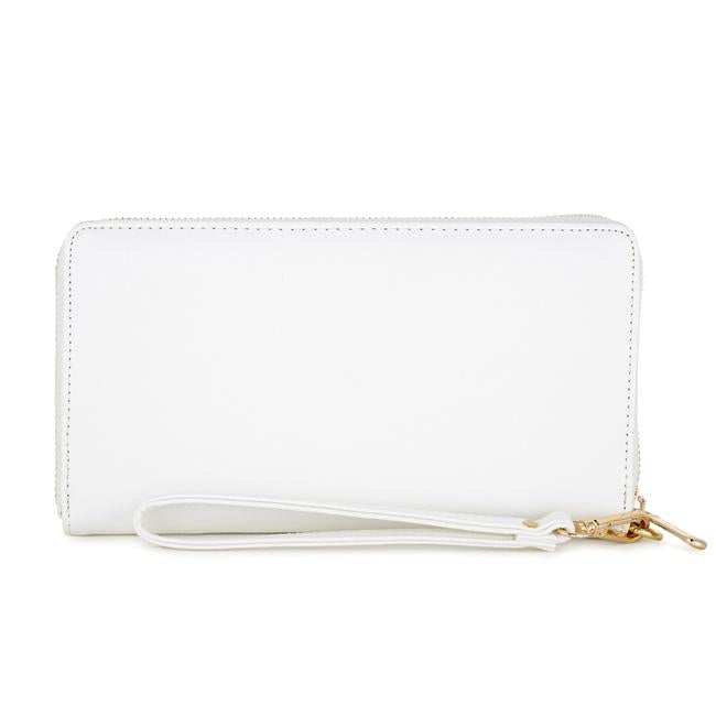 Martha White Faux Leather Clutch - TW-0054-WHITE