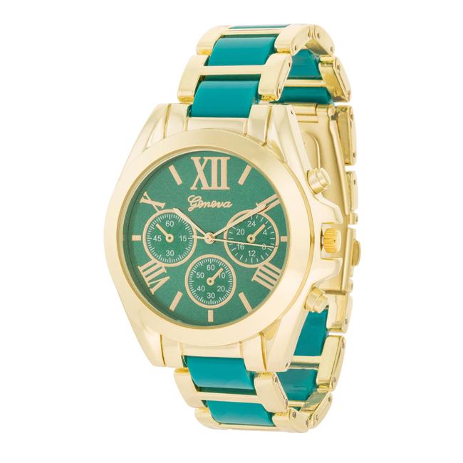 Teal Gold Watch - TW-13162-TEAL