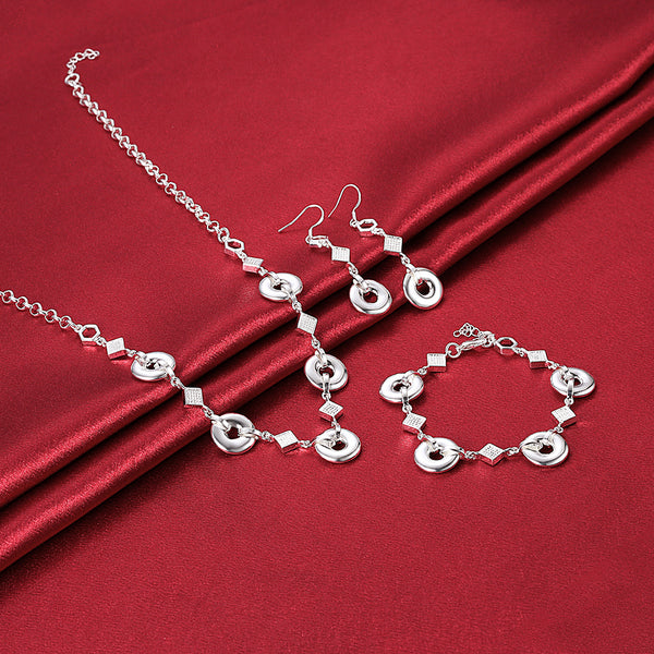 Silver Designer Jewelry Set LSSPCS846