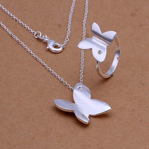 Silver Designer Jewelry Set LSS348