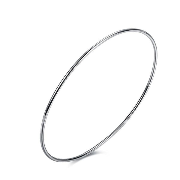 Lucky Silver - Silver Designer Smooth Thin Bangle - LOCAL STOCK - LSB123