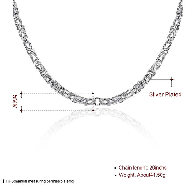 Silver Novel Link Chain 28inch 5mm LSN048