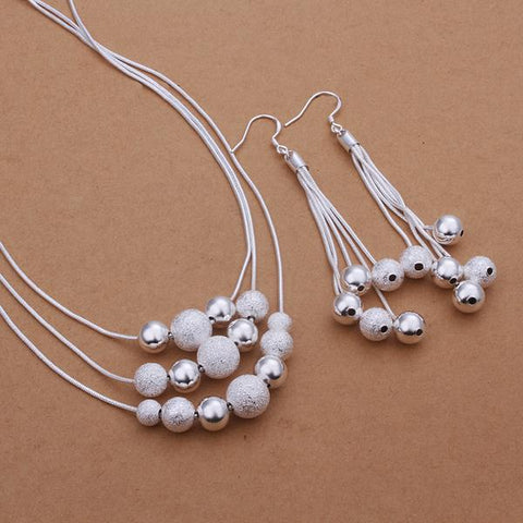 Silver Designer Jewelry Set LSS363