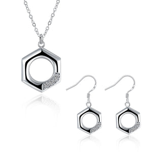Silver Designer Jewelry Set LSLKNSPCS869
