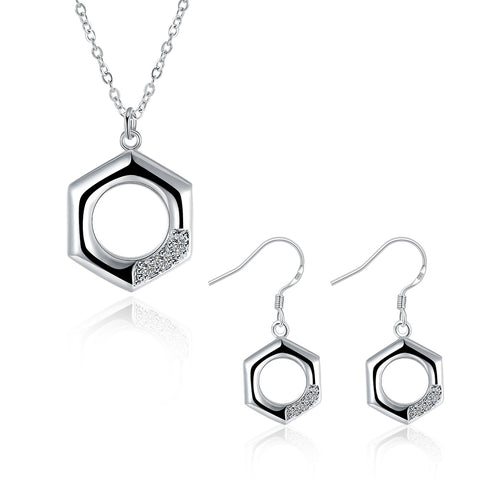 Silver Designer Jewelry Set LSLKNSPCS869