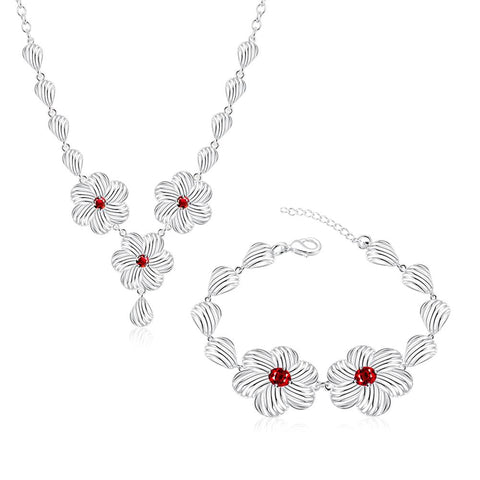 Silver Designer Jewelry Set LSS823