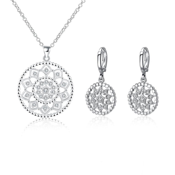 Silver Designer Jewelry Set LSS843