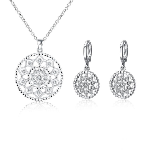 Silver Designer Jewelry Set LSS843