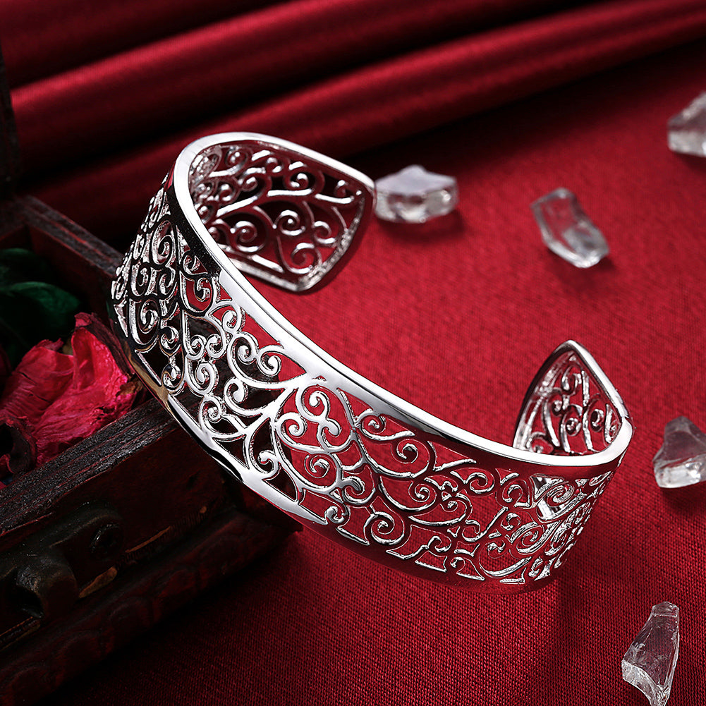 Silver Designer Bangle LSSPCB262 Lucky Silver