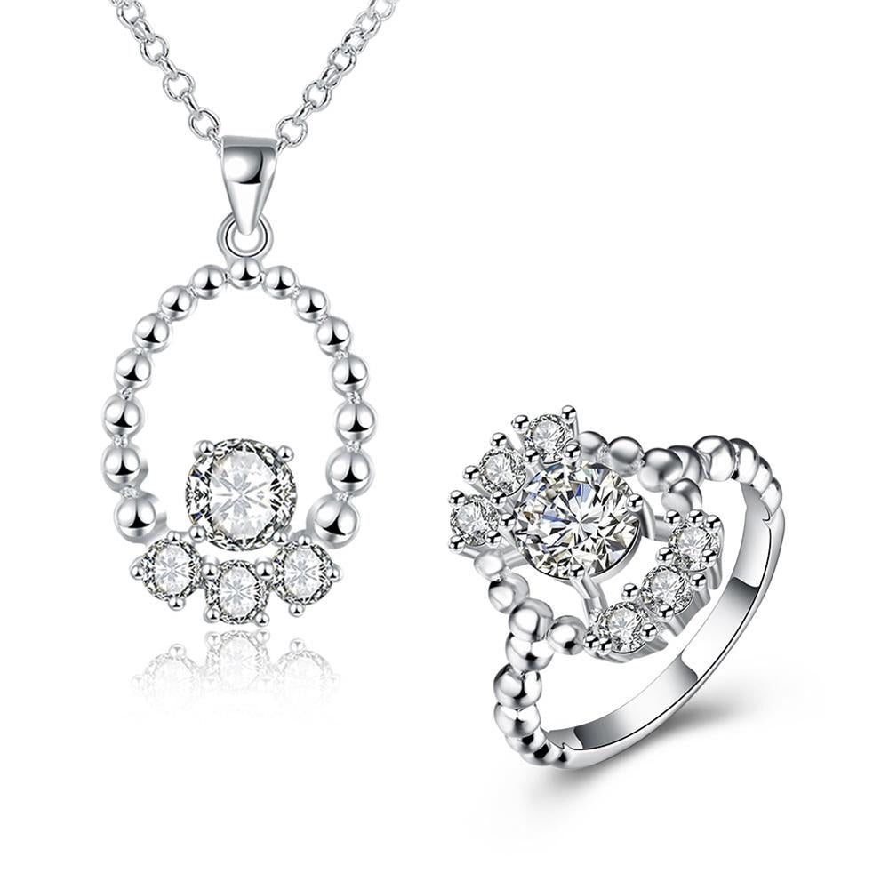 Silver Designer Jewelry Set LSS838