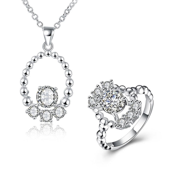 Silver Designer Jewelry Set LSS838