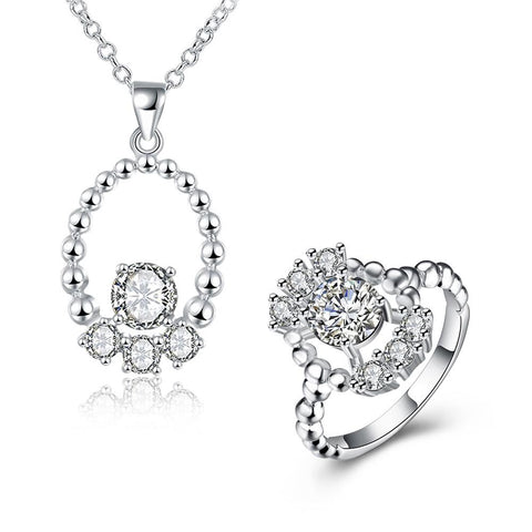Silver Designer Jewelry Set LSS838