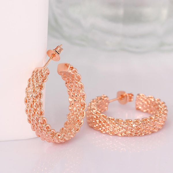 Rose Gold Earrings LSE014