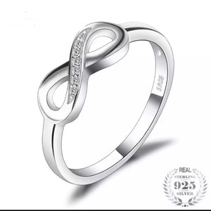 925 Sterling Silver Ring Infinity
