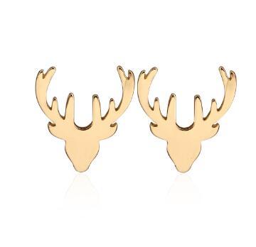 Silver Designer Stag Earrings